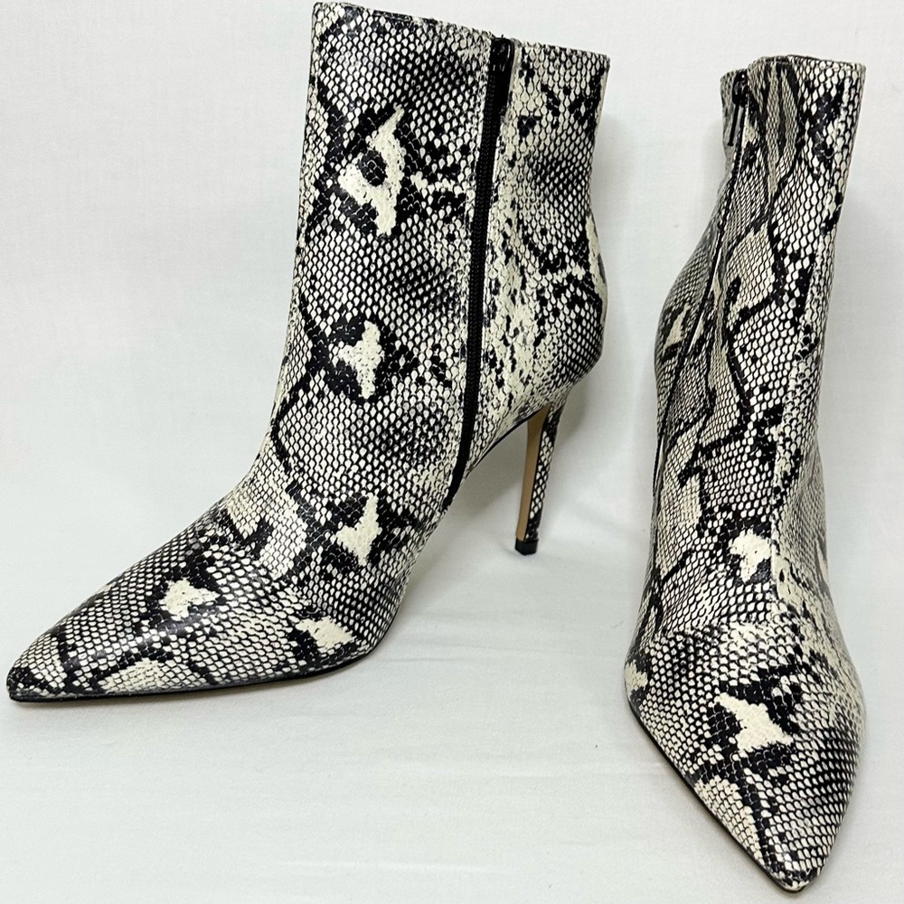 NY&Co Snakeskin Ankle Booties Pointed‎ Toe Stiletto Heel Women’s Size 10